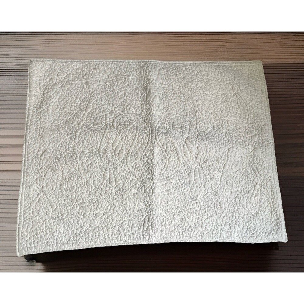 Sferra Fine Linens Standard  Shams Ivory Textured 100% Cotton (2)